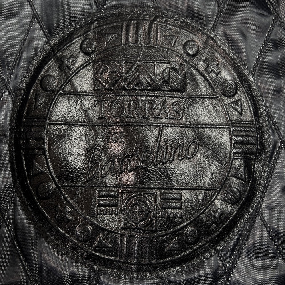 Barcelino Coat Mens L Brown Leather Overcoat‎ Collared Lined Made In Spain - Picture 7 of 13